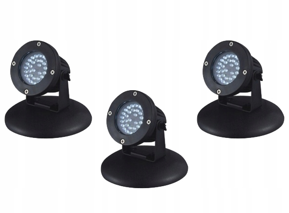 AQUA NOVA NPL2-LED3 LAMPKI LED 3x2,2W OŚWIETLENIE DO OCZKA WODNEGO STAWU