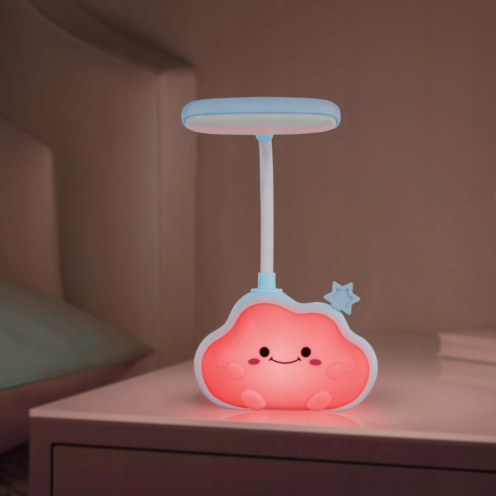 Wetry Lampka Nocna LED Dziecięca Chmurka Wielokolorowa Do Karmienia — miniatura 5
