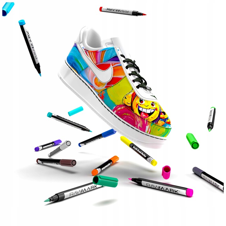 Markery z farbą BRUSH ARTYSTYCZNE mazaki do rysowania 18 sztuk Marka Rawmark