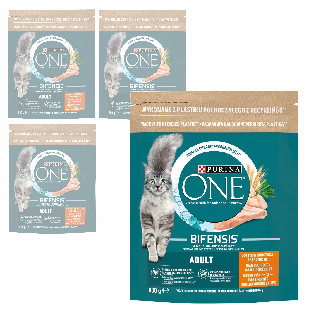 Levně Purina One Bifensis Adult 4x800g Suché Krmivo Pro Kočky s kuřecím masem