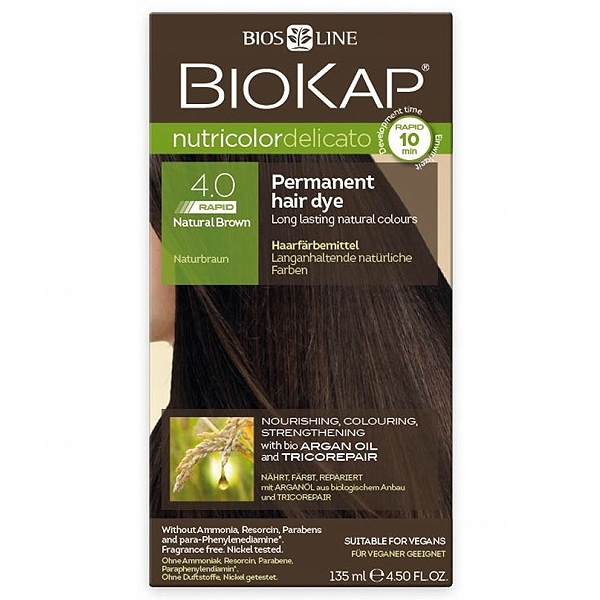 Biokap Nutricolor Delicato Rapid barva na vlasy 4.0 Přírodní hnědá 1 ks