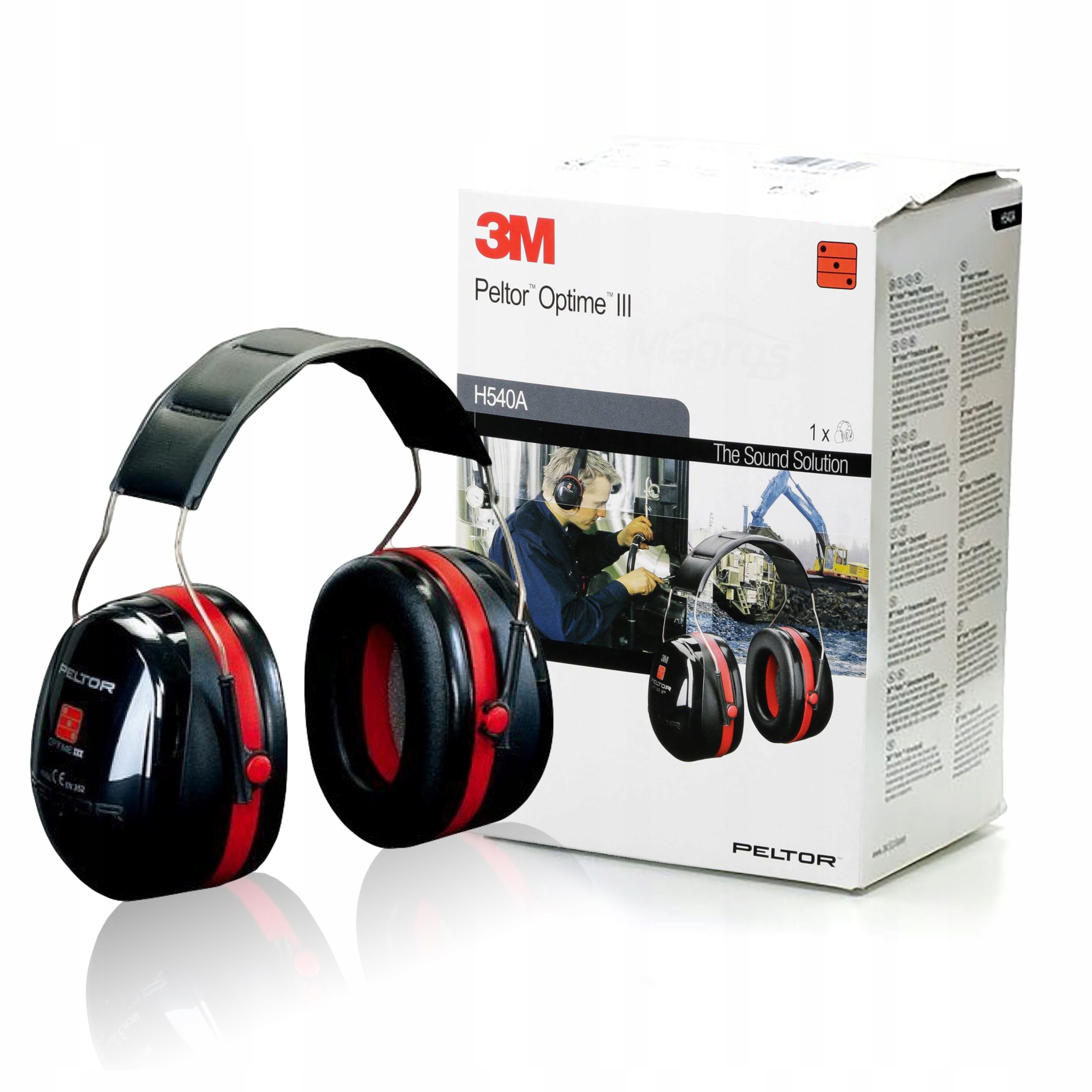Nauszniki Ochronniki Słuchu Słuchawki Ochronne 3M Peltor Optime III H540A