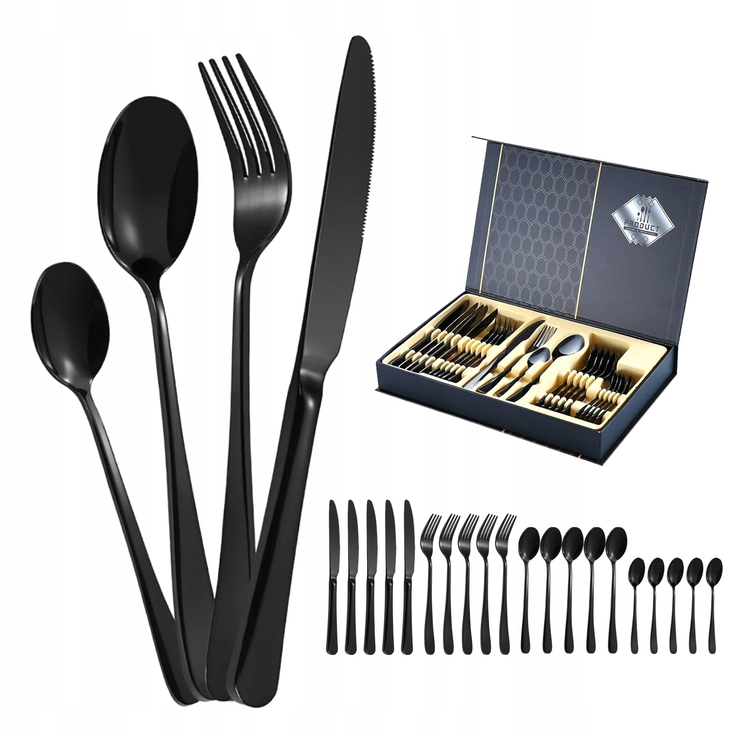 Sada Příborů 24 Ks Pro 6 Osob, Lesk