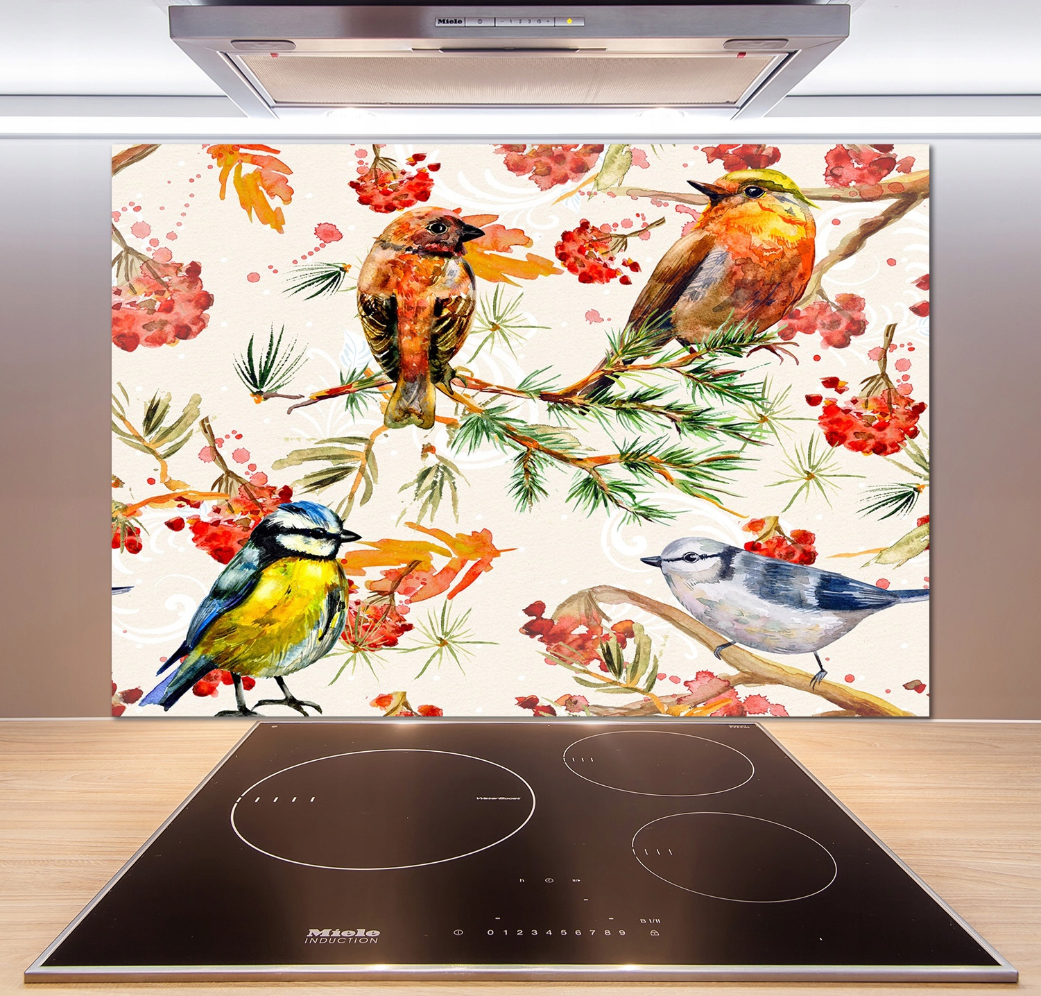

Panel do kuchni Iglaki i ptaki 100x70 cm + Klej
