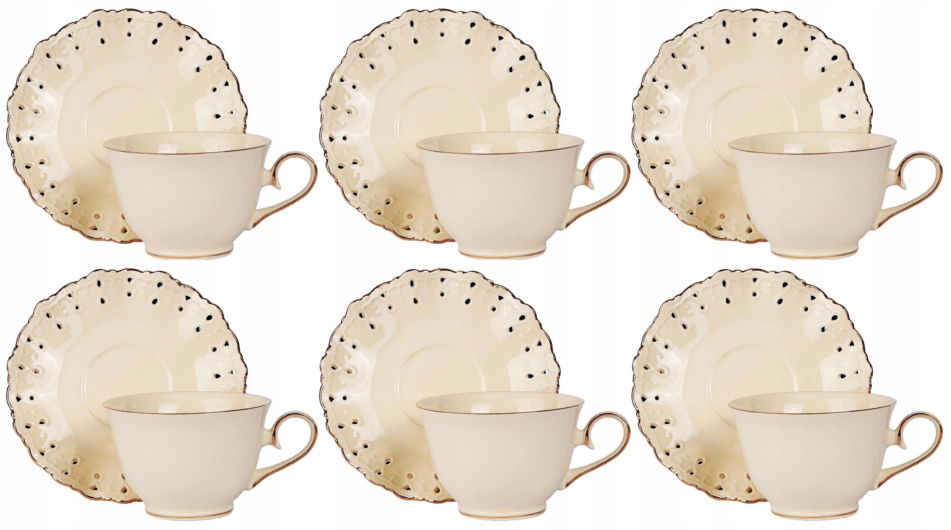 Šálky 6+6 komplet Diva Cream 250 ml ako darček