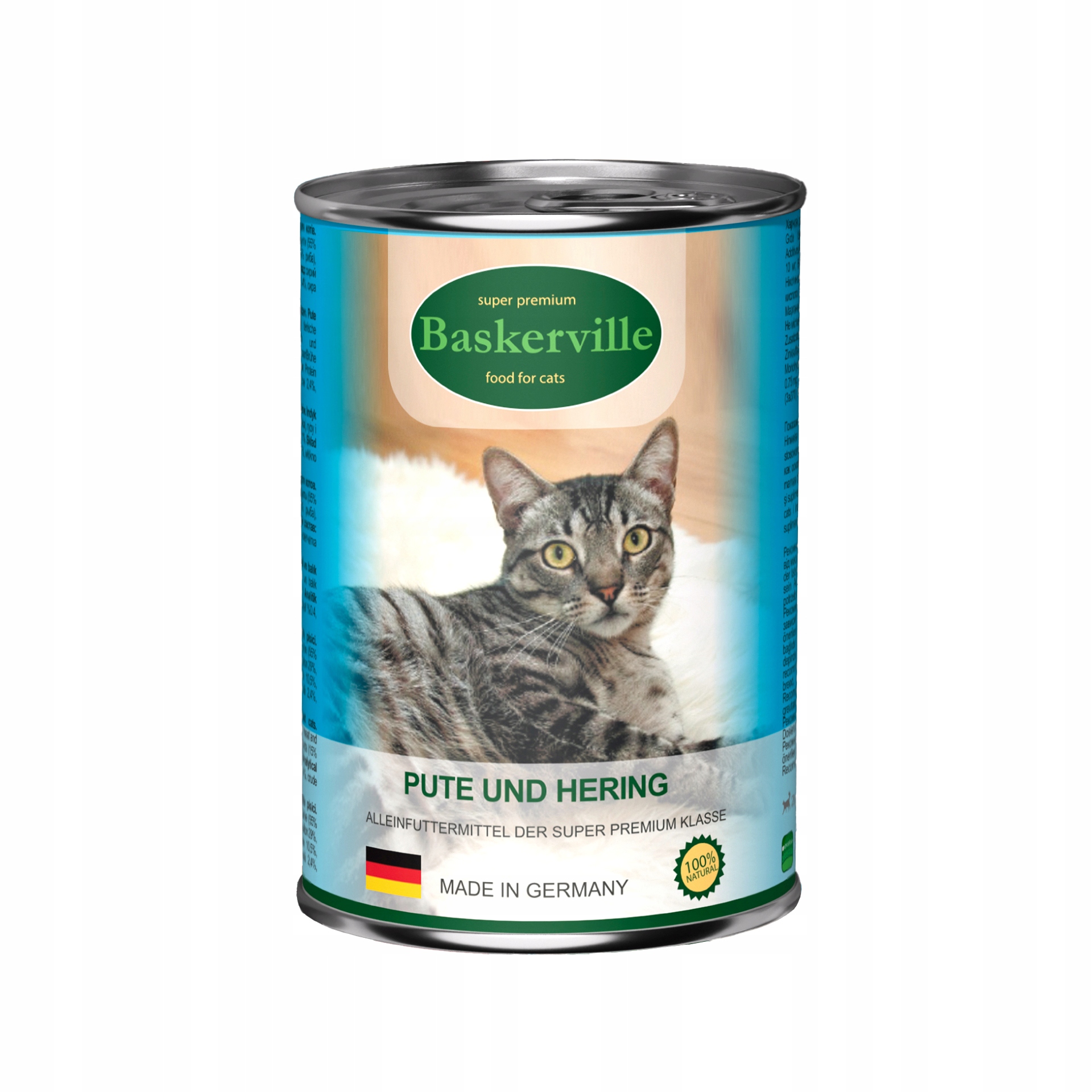 Levně Baskerville Premium mokré krmivo pro kočky s krůtím Krůta 12x400g