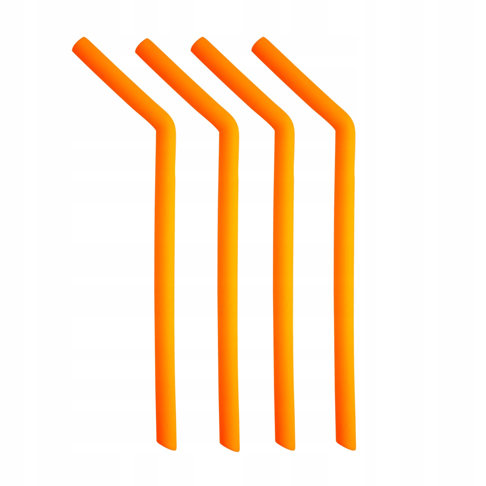 

Słomki silikonowe Orange 4 sztuki