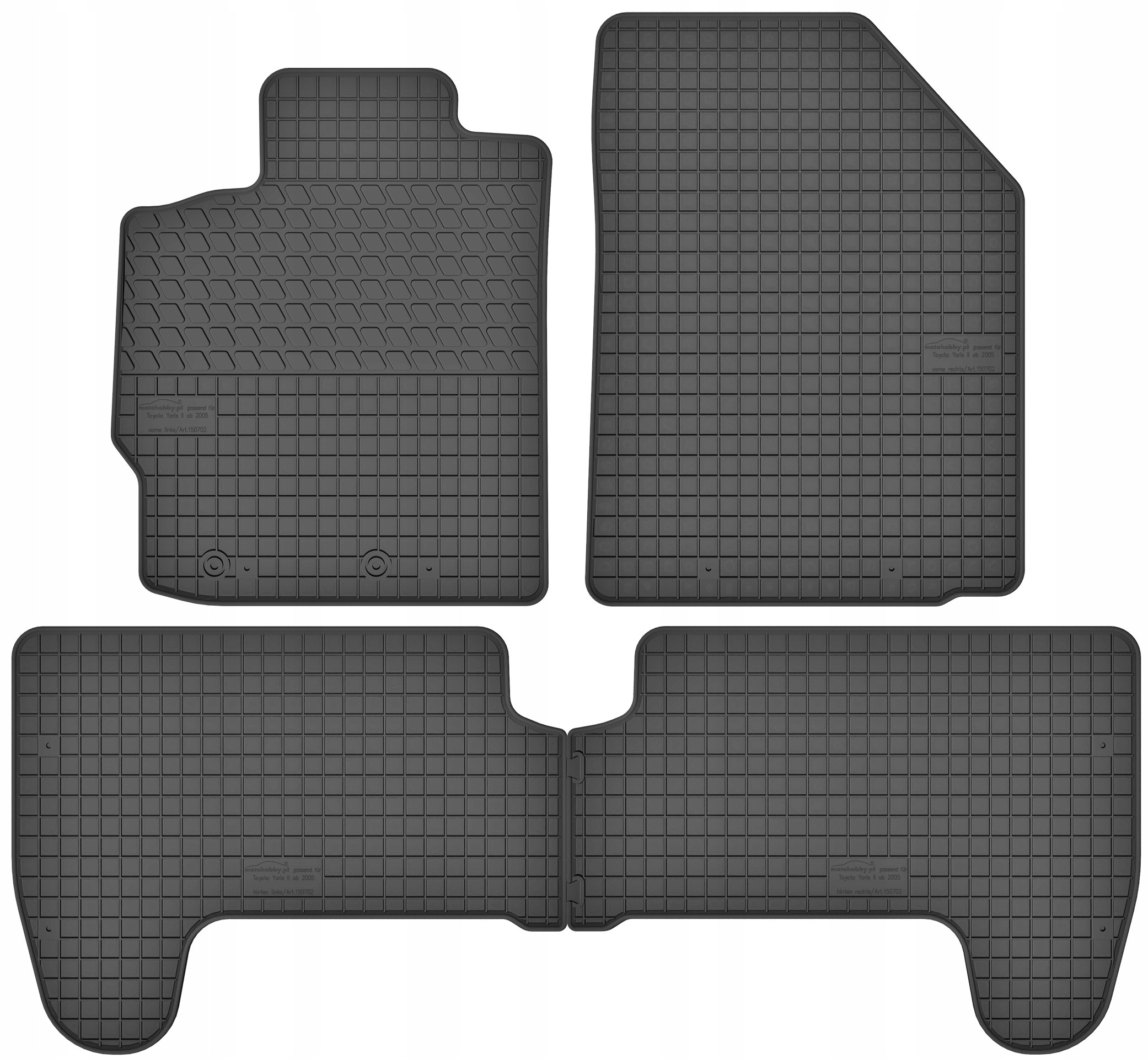 

Toyota Yaris II 2005-2011 Dywaniki gumowe