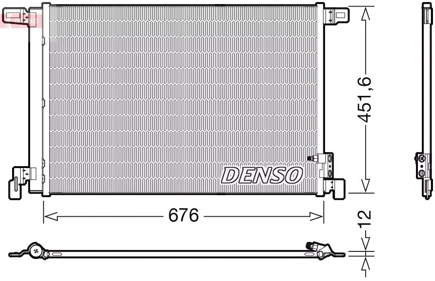 конденсатор Радиатор кондиционера DCN02008 Denso