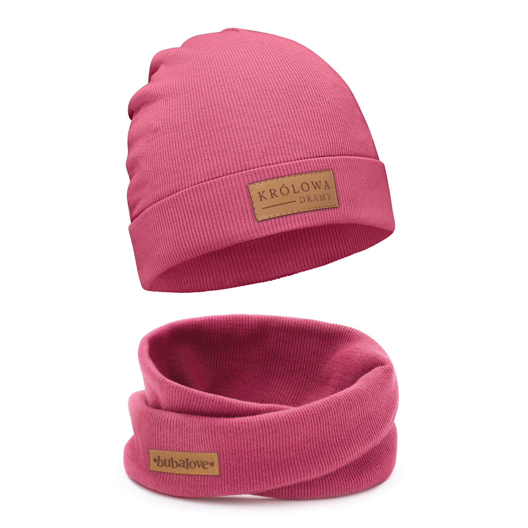 

Czapka+komin - Królowa Dramy - c.róż r.3