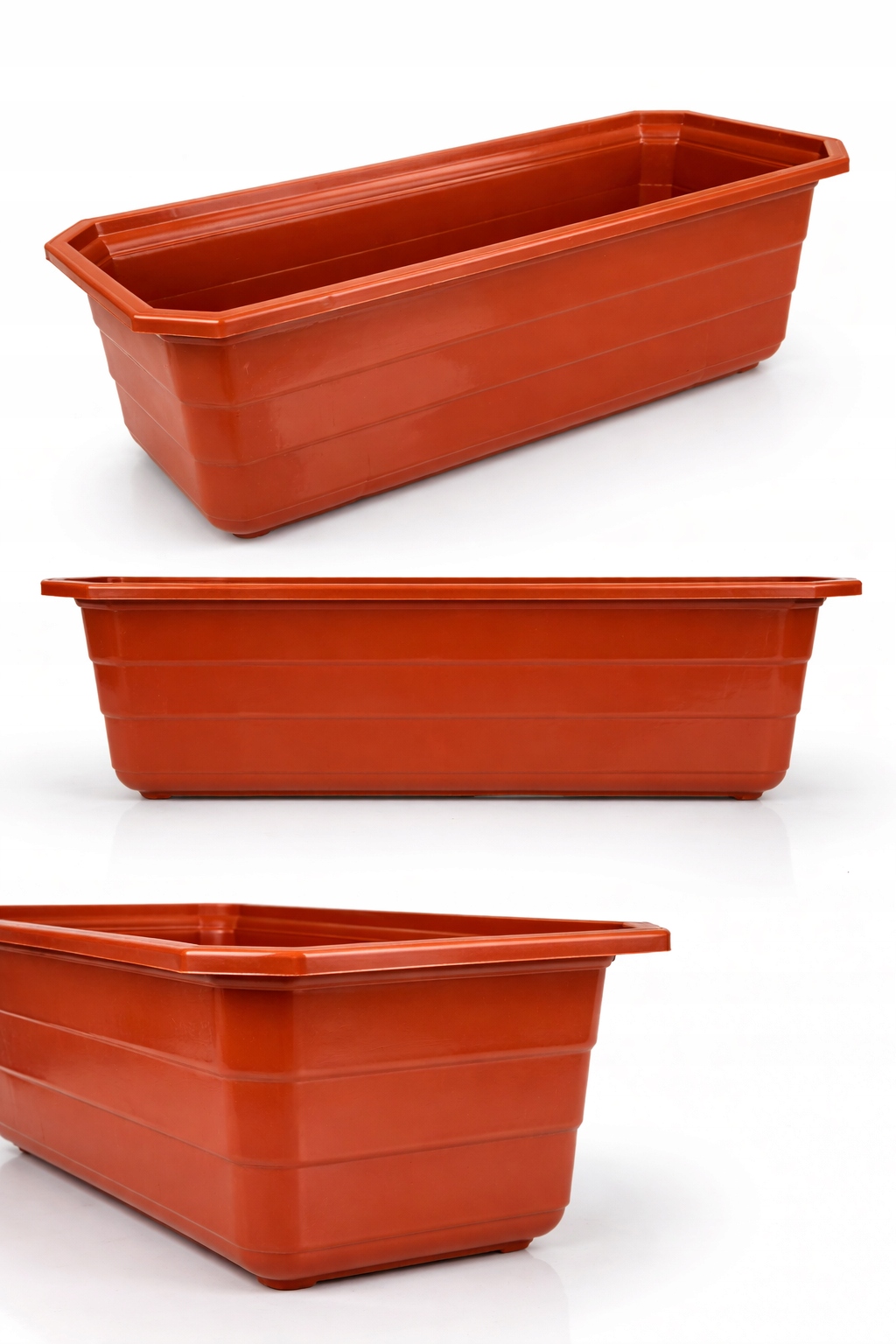 Doniczka balkonowa, Skrzynka na kwiaty 40x16,5 cm, Terracotta