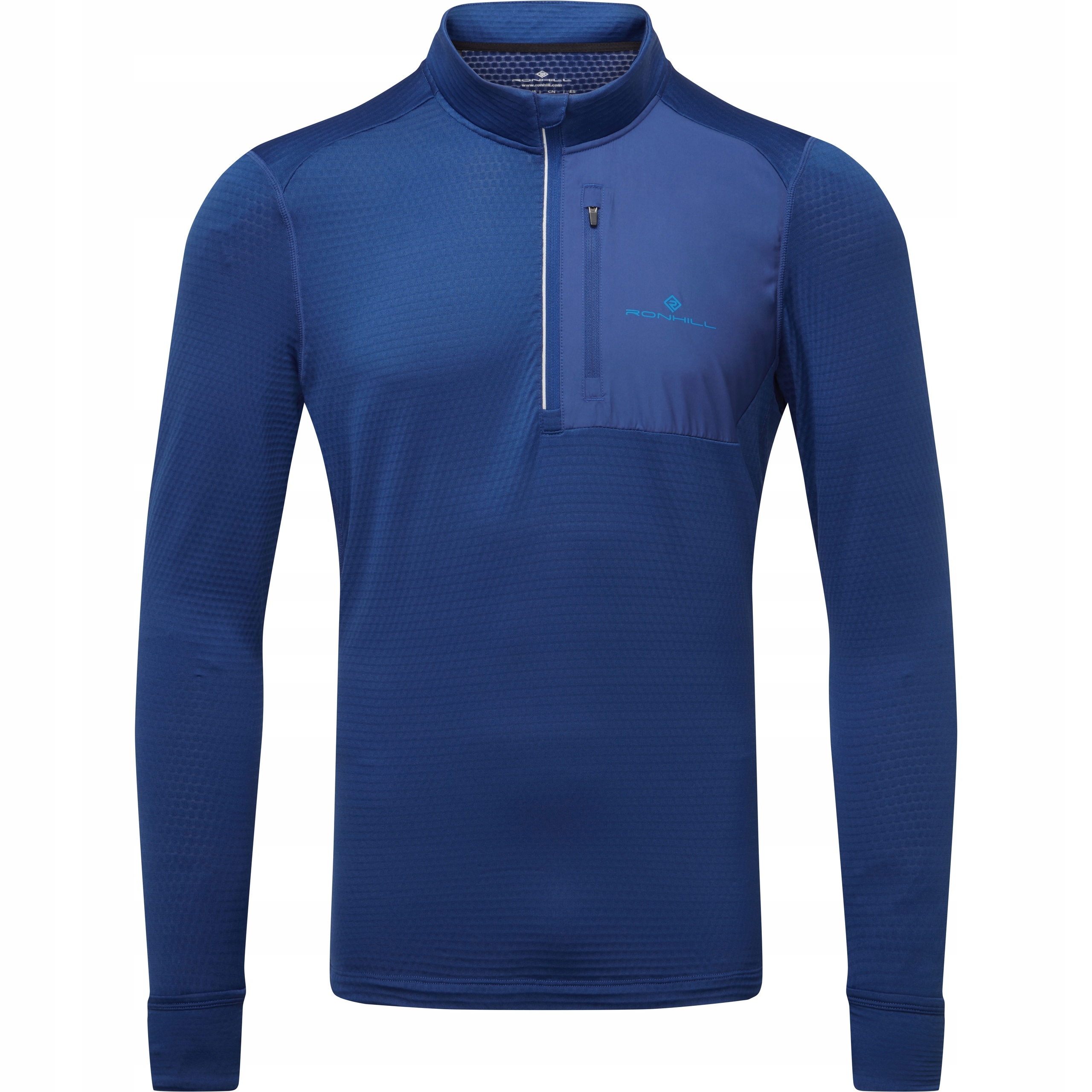Bluza do Biegania Ronhill Sportowa Męska Tech Winter 1/2 Niebieska M