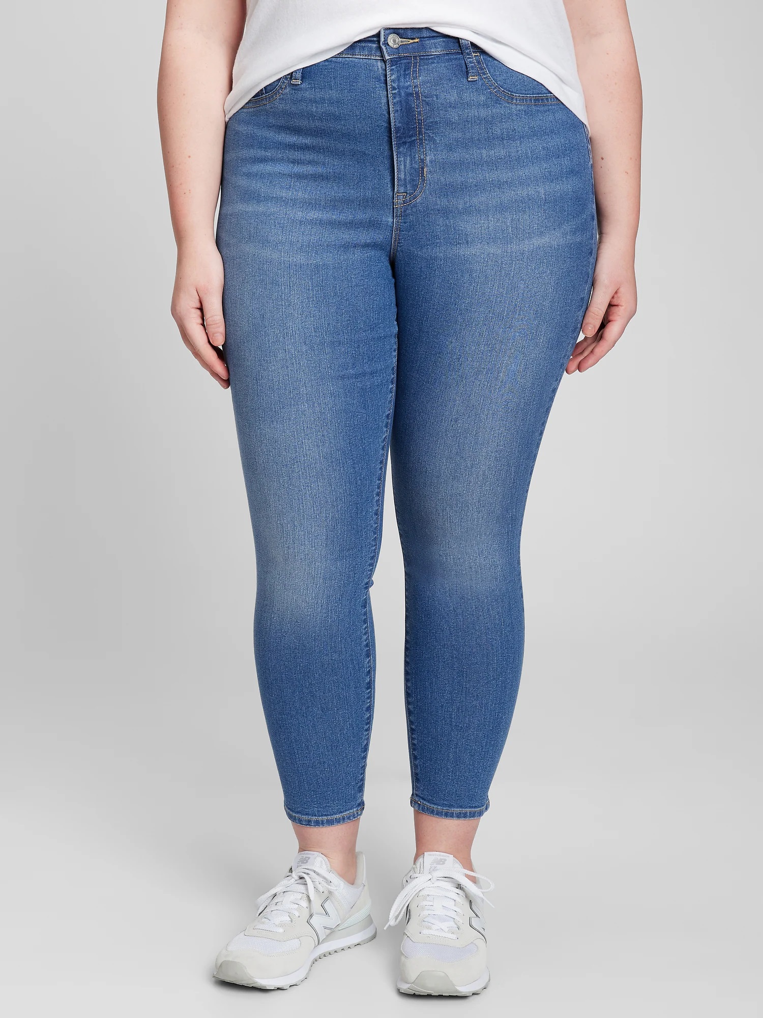Gap Džíny jeggings high rise modrá