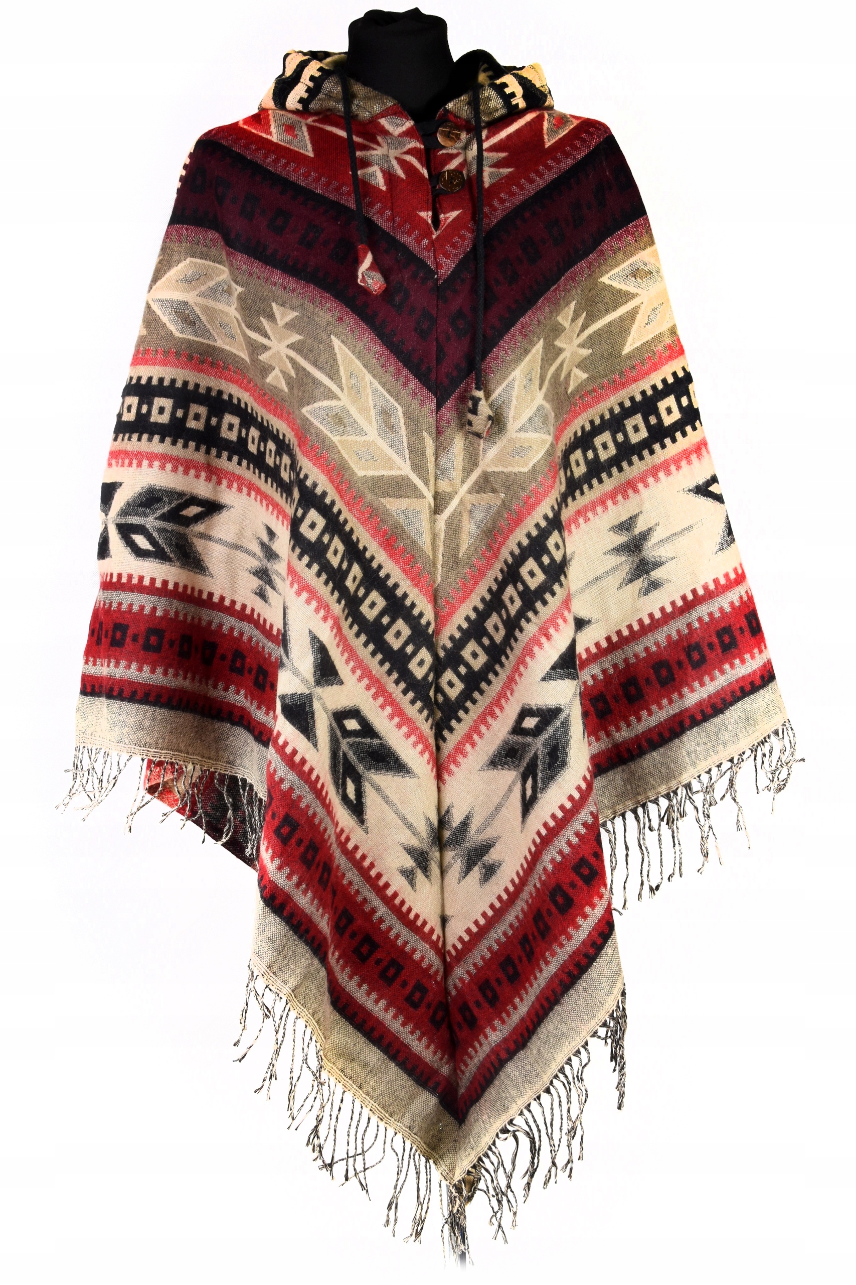 Nepálské trojúhelníkové Pončo Etno indiánské Pled