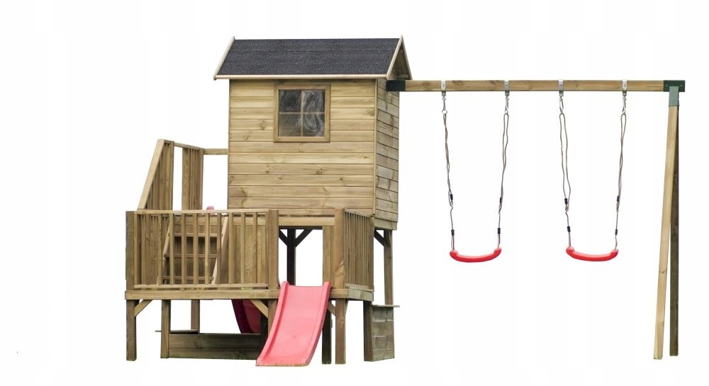 

Domek Dla Dzieci Hubert 2 Ślizgi Podwójna Huśtawka