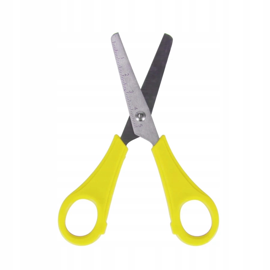 NOŻYCZKI SZKOLNE 13CM METALOWE LEWORĘCZNE Z MIARKĄ BEZPIECZNE ZAOKRĄGLONE Kod producenta 533760