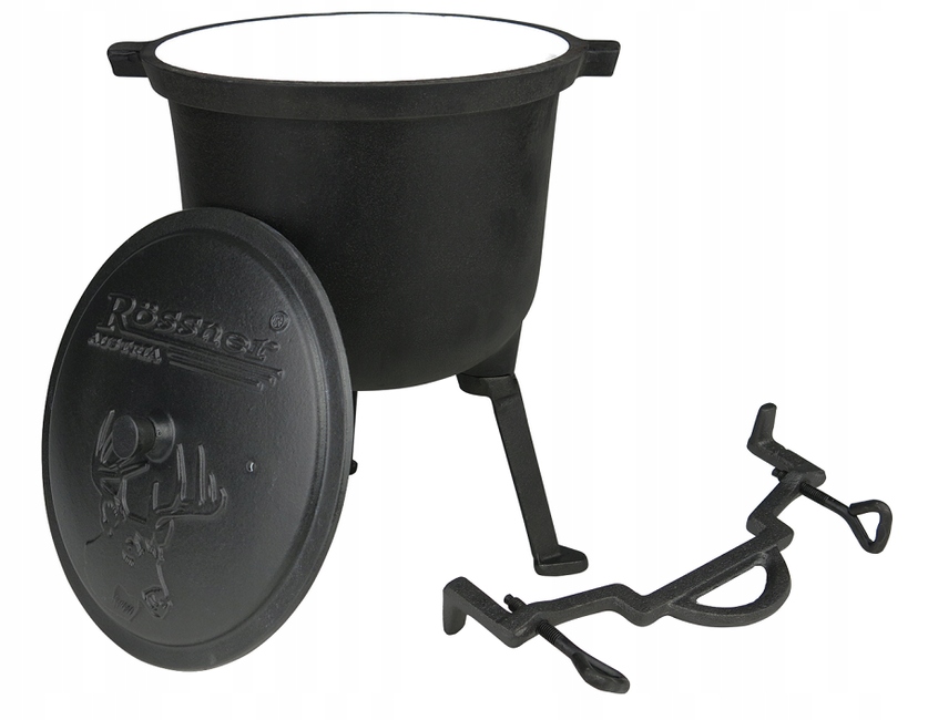 Myśliwski KOCIOŁEK ŻELIWNY EMALIOWANY garnek STOJĄC OGNISKO 5L MK102 GRATIS Kod producenta MK-102