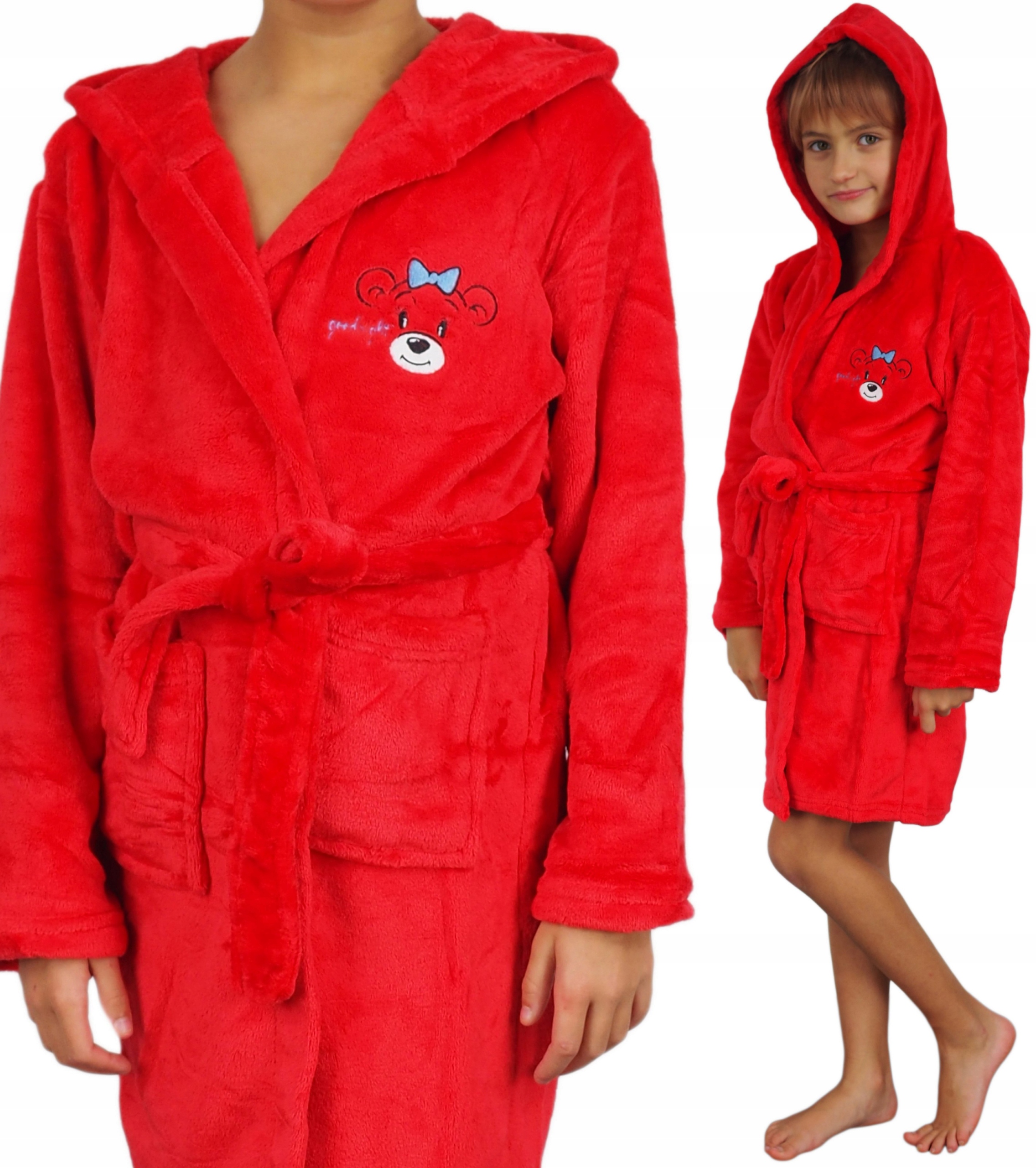 

Szlafrok dziecięcy 152 Soft Ciepły Kaptur