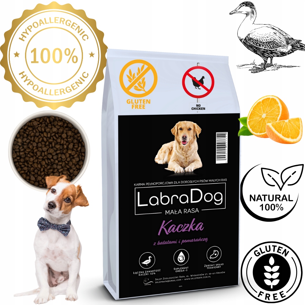 Levně LabraDog Superfood Hypoalergenní kachna s pomerančem pro malé plemeno 6 kg