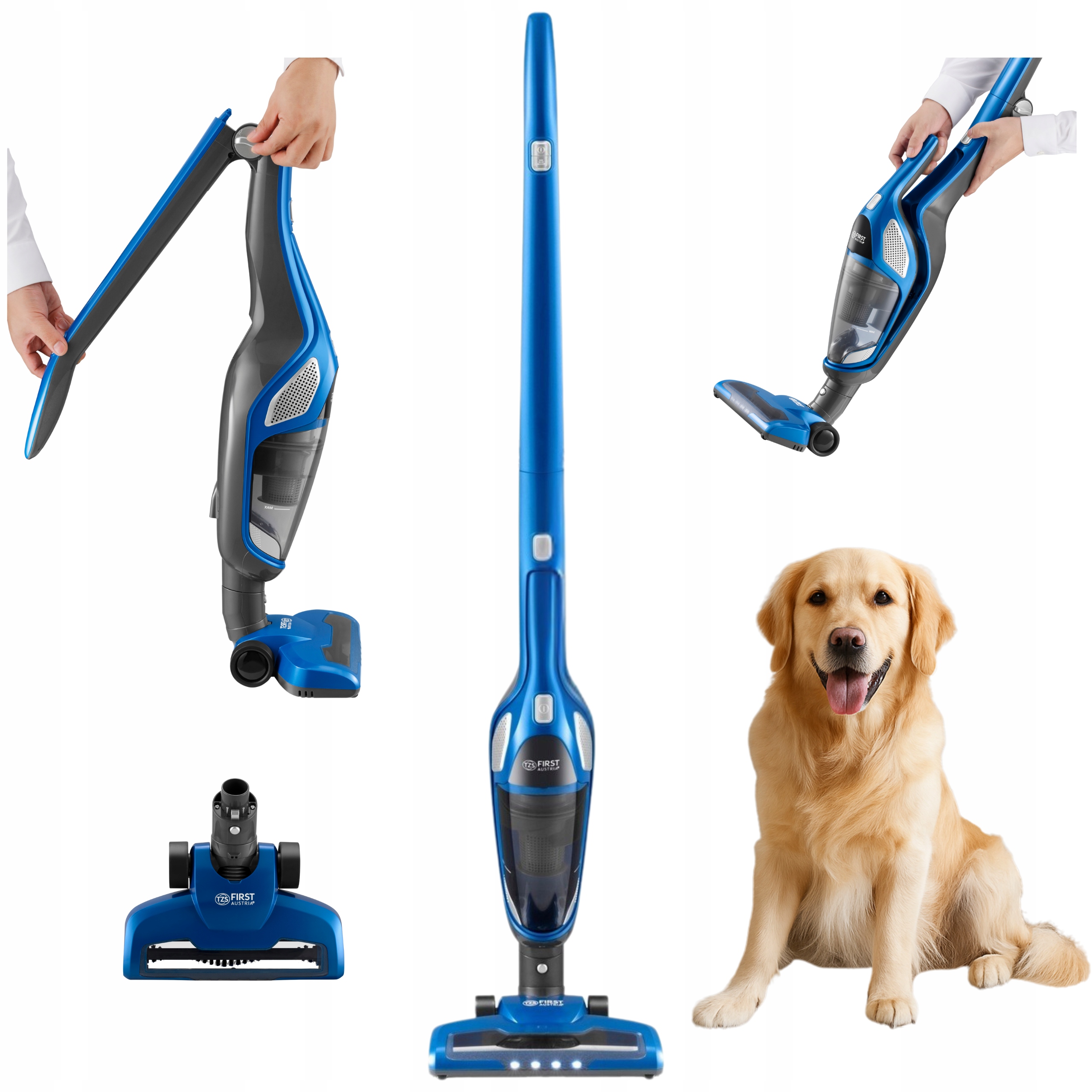 Bezdrôtový vertikálny vysávač Hepa turbo 60min 2v1, tichý, do auta, ručný