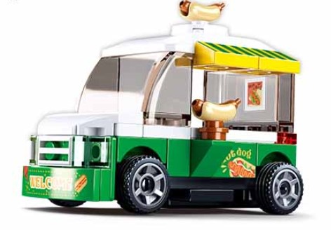 

Klocki Sluban Mini Food Truck Zielony Z Napędem