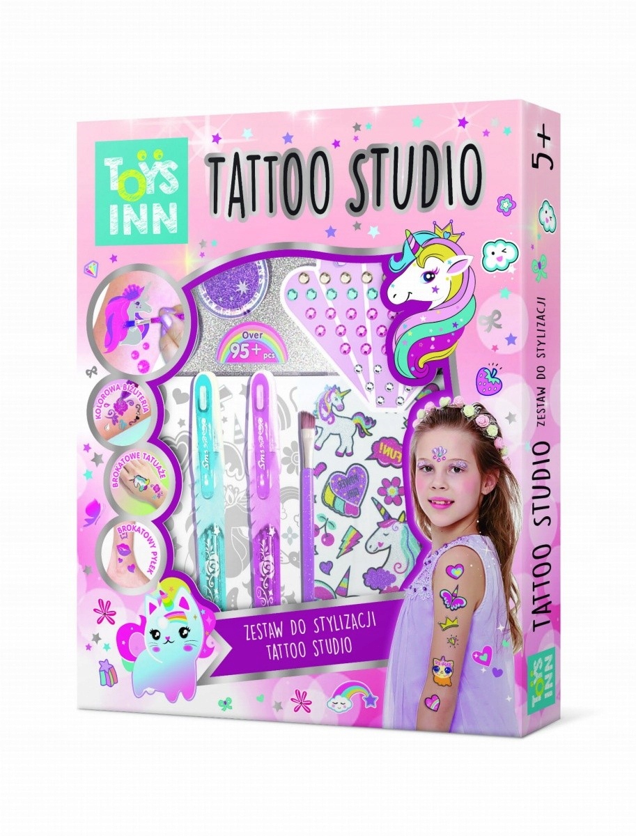 

Zestaw Do Tatuażu Jednorożec Brokat Markery Studio