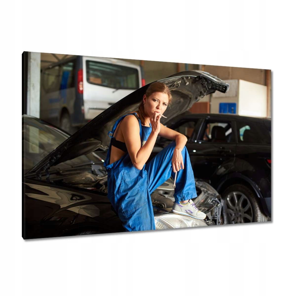 Obrazy 120x80 Grażyna v garáži Mechanik
