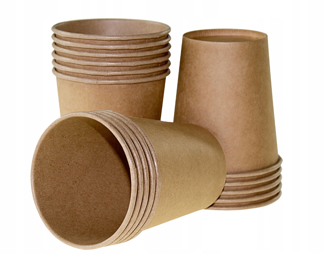 

Kubki Papierowe 250ML Do Kawy Napojów Kraft 100SZT