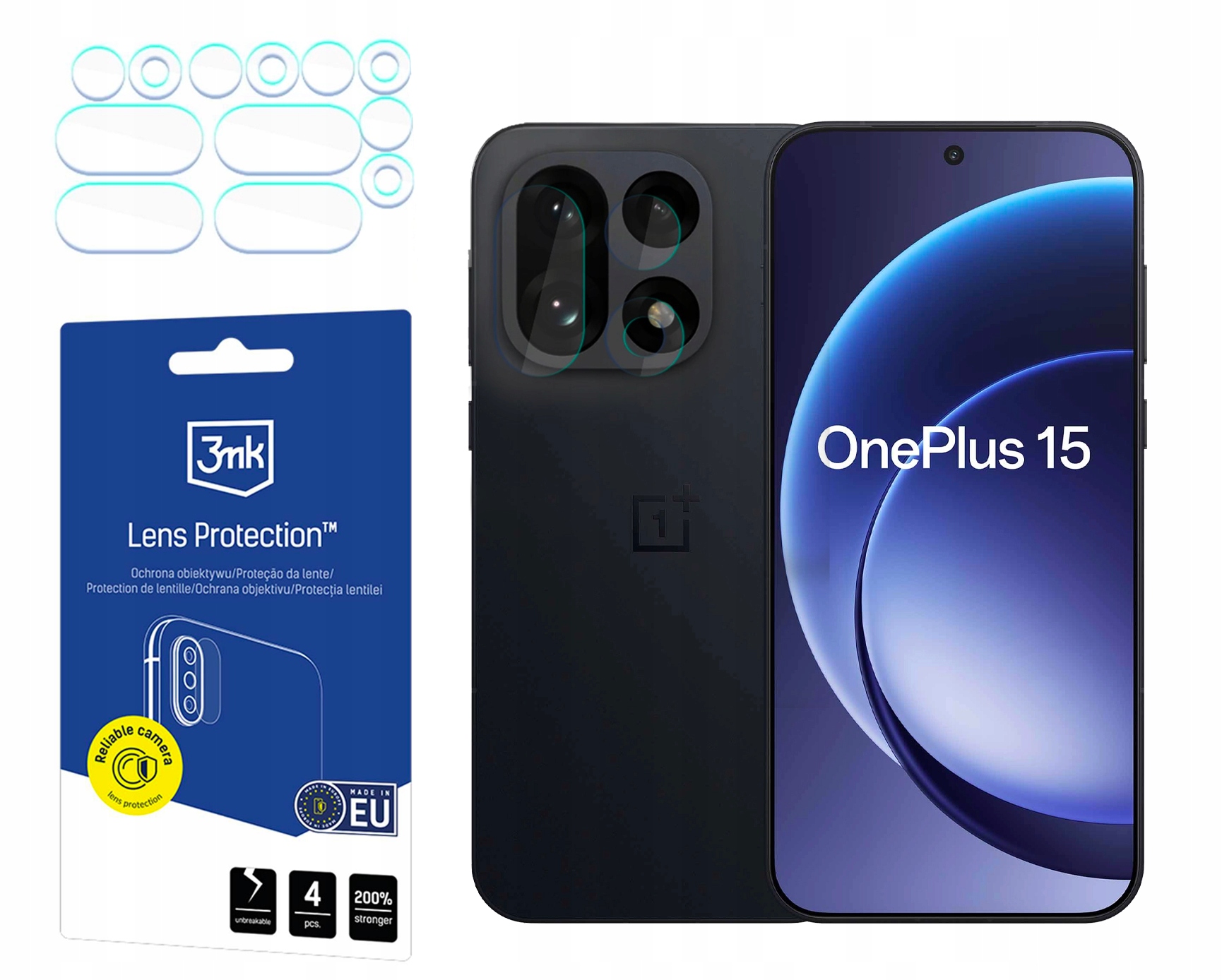 Sklo na objektív 3MK Lens pre OnePlus 15 4ks