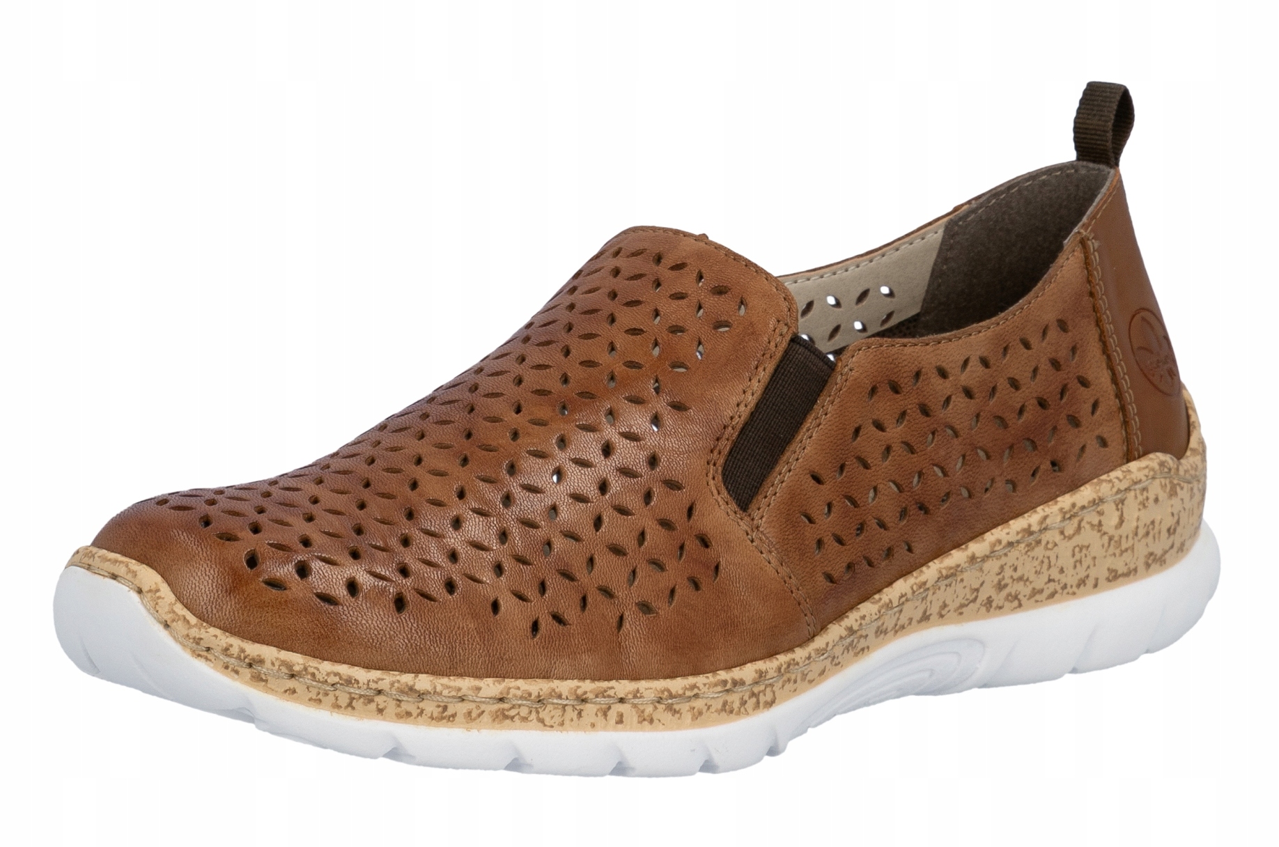 Rieker N4251-22 vel.41 hnědé nazouvací polobotky mokasíny MemoSoft