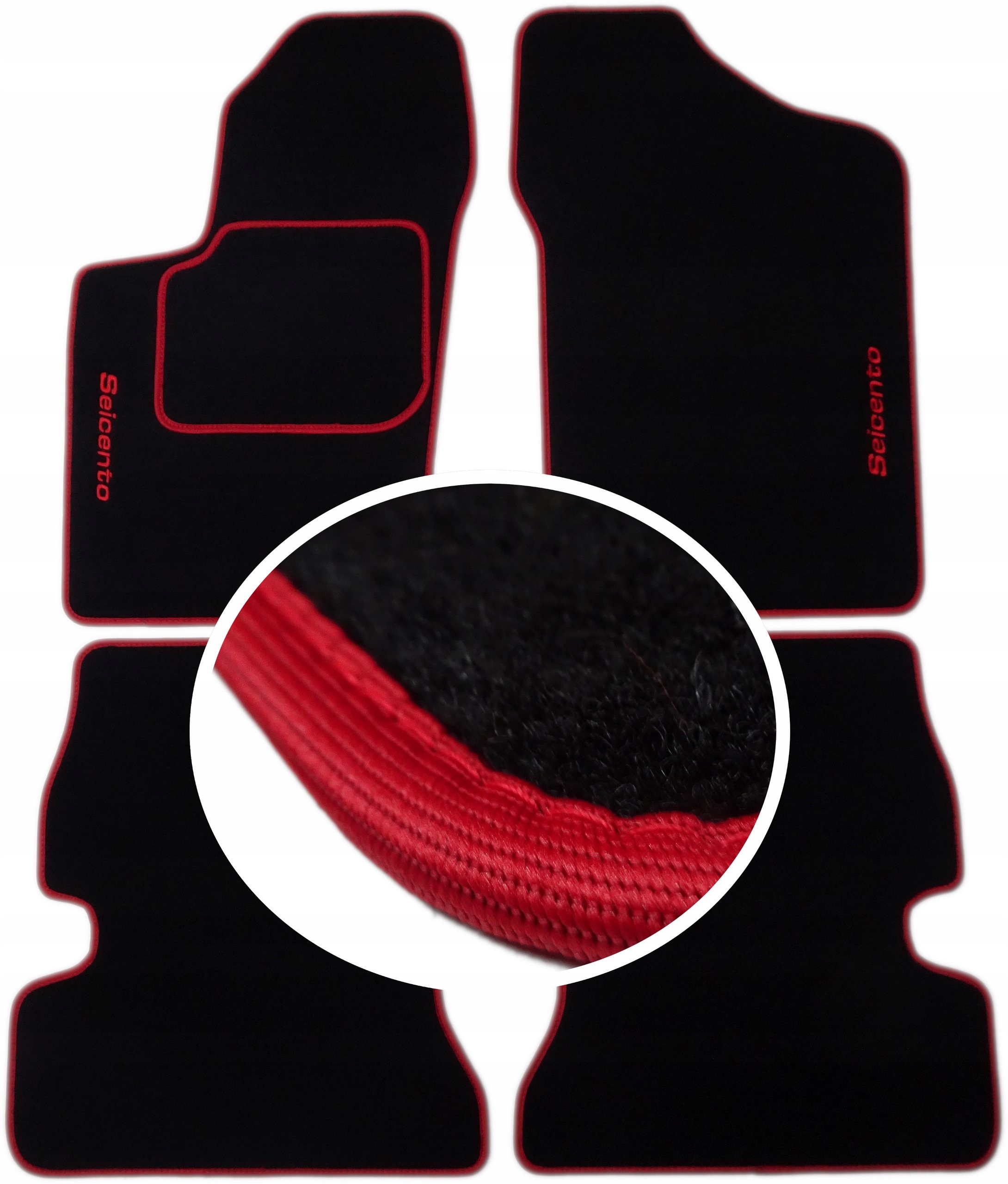 

Fiat Seicento 98-05r. Dywaniki Classic Haft CH2