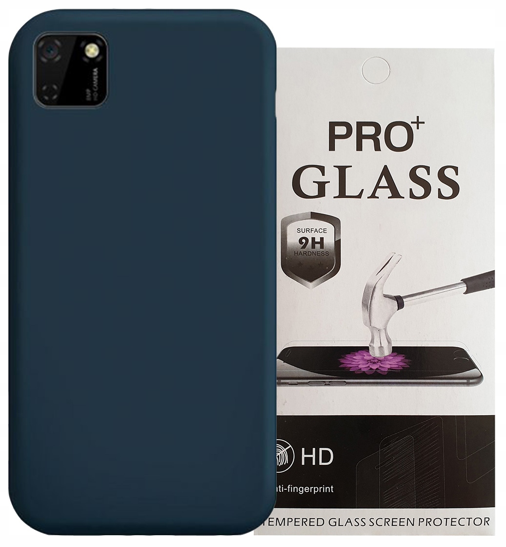 

Huawei Y5P Etui Silikonowe Silikon Case szkło 9H