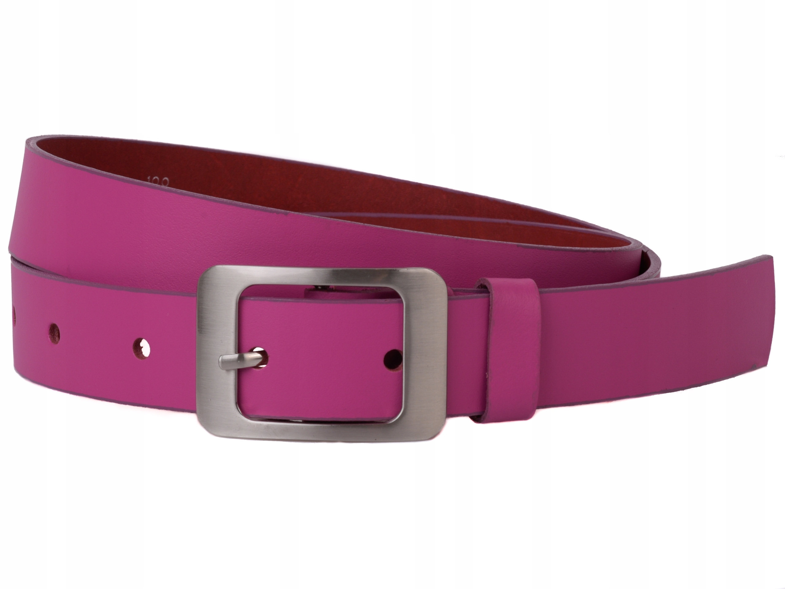 

Skórzany Pasek damski 3cm Fuksja