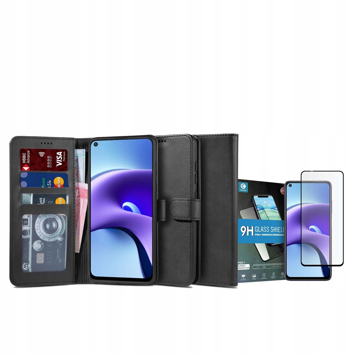 

Wallet II Etui Do Redmi Note 9T 5G + Szkło Mocolo
