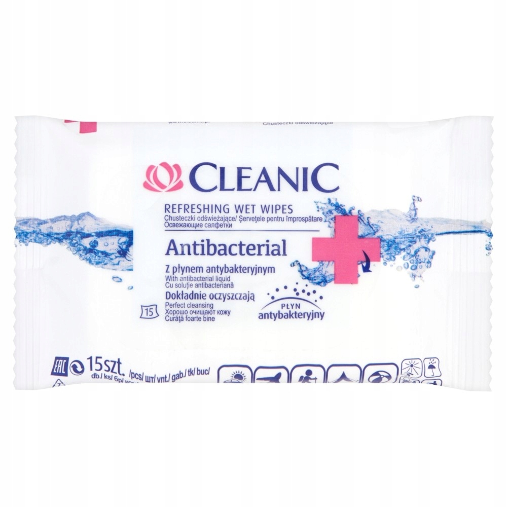 

Cleanic Chusteczki odświeżające Antibacterial 15sz