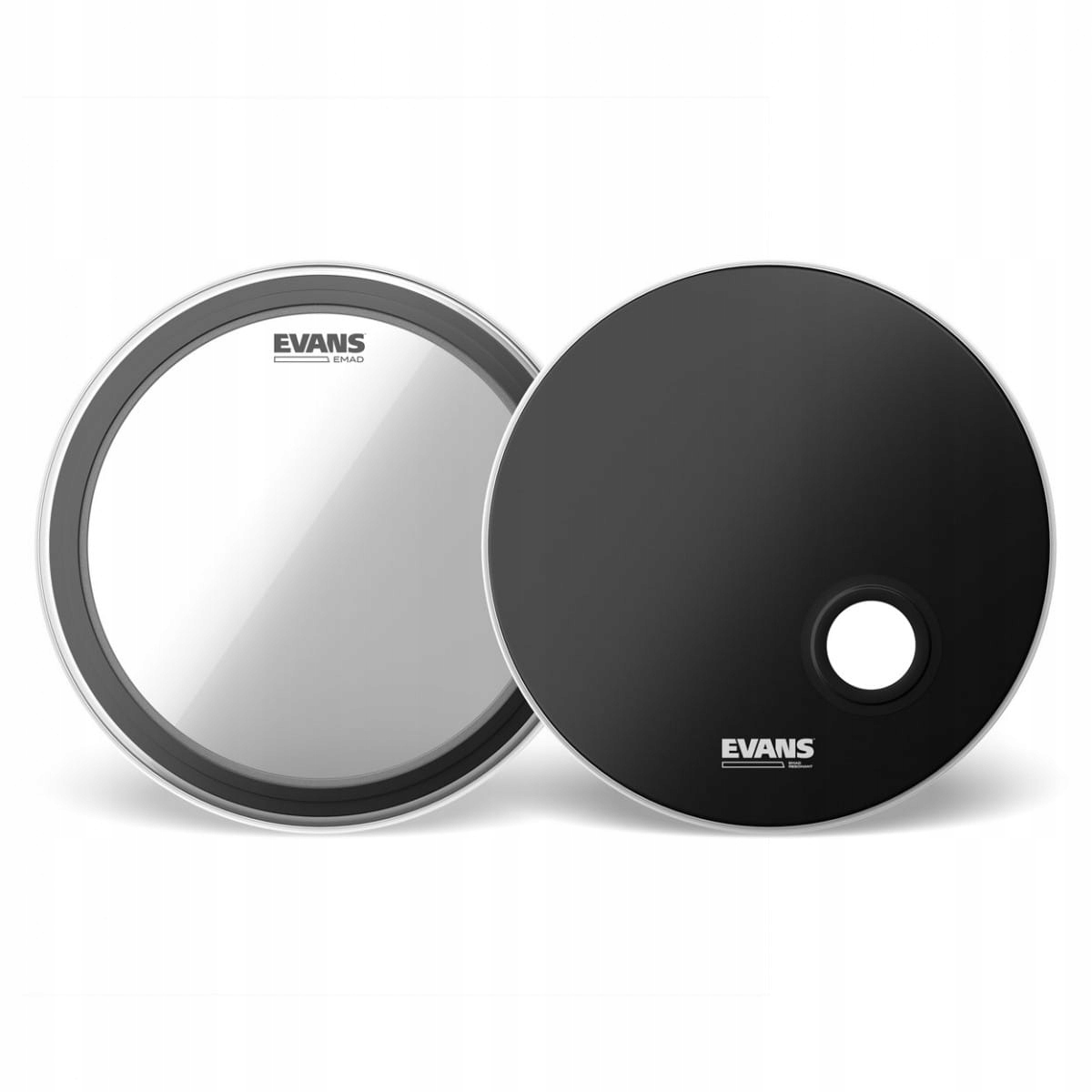 Evans Emad Clear Emad Resonant Black 20"