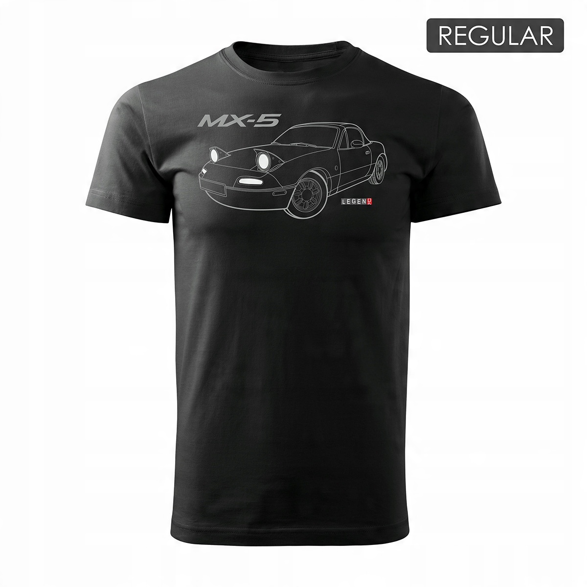 

Koszulka z samochodem Mazda MX-5 MX 5 męska czarna