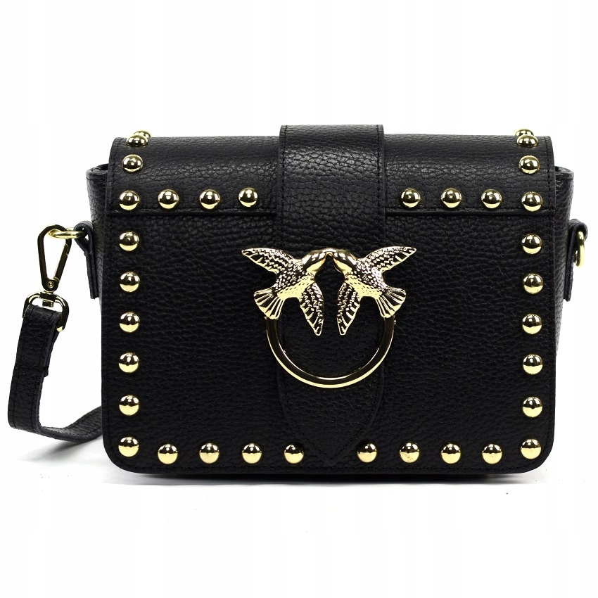 TOREBKA MASSIMO CONTTI SKÓRA NATURALNA PTASZKI JASKÓŁKI CZARNA 995A Marka Massimo Connti