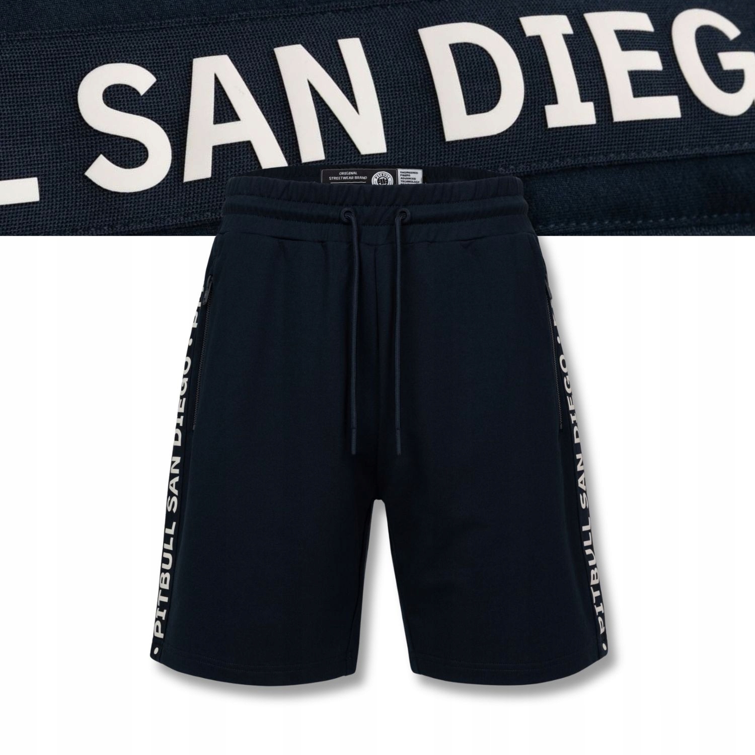 Pánské teplákové šortky Pitbull Tape Parker s krátkými kraťasy a nápisy na bocích