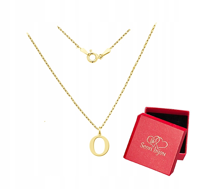 

Naszyjnik Z Literką Literka O Srebro 925 Pozłacany