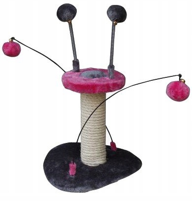 Levně Yarro Škrabadlo Mini Ufo růžovo-šedé 23x24x25cm [Y1144]