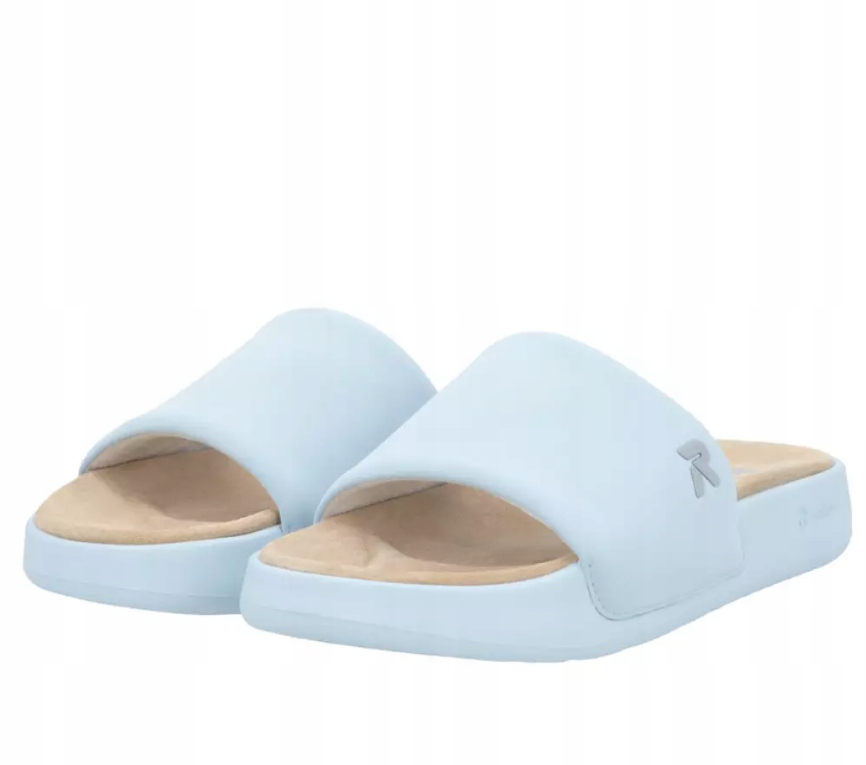 Rieker Klasické Dámské Nazouváky Se Zasouvací Kůží Modré 41 6CA