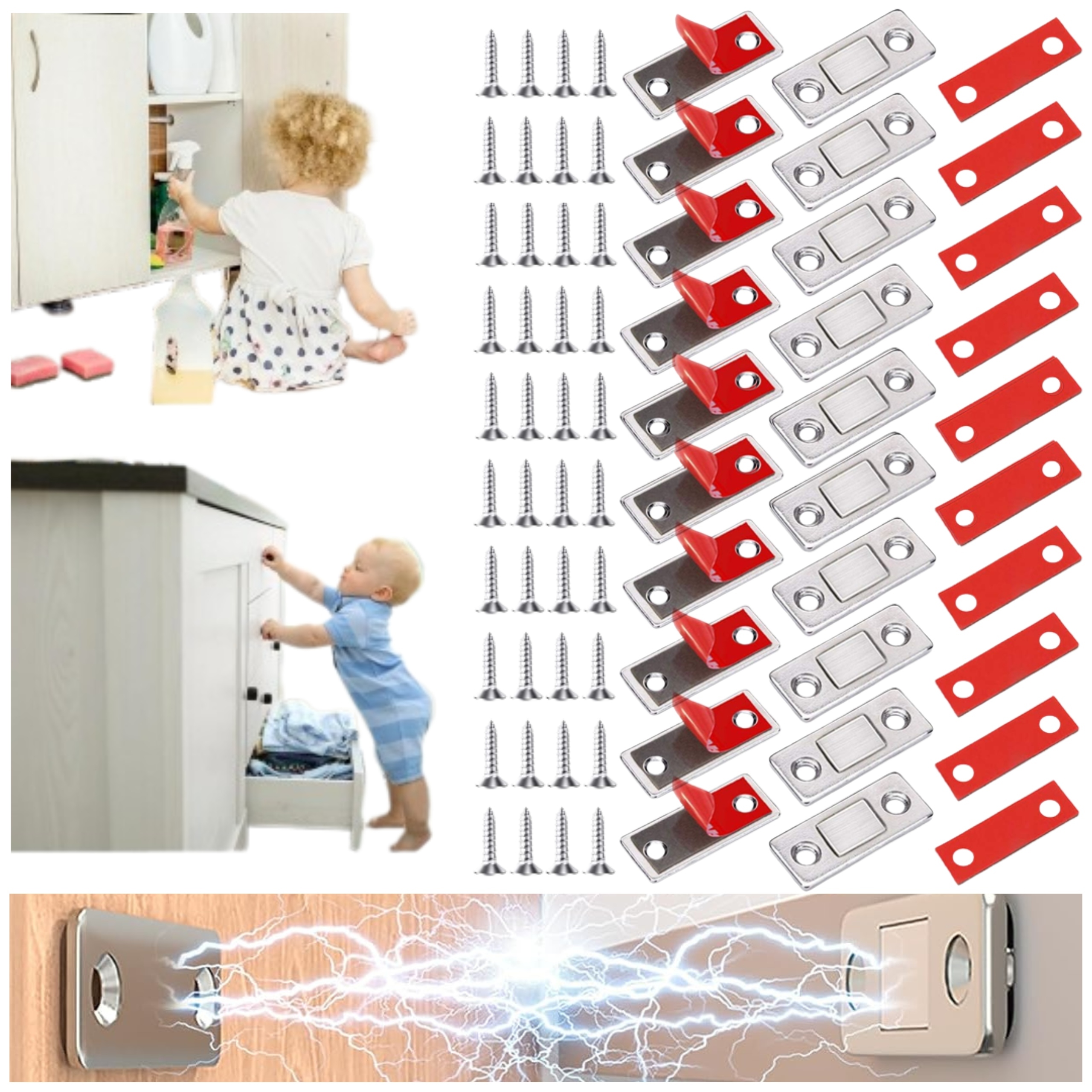 Magnety Na Skříňky, Dveře Nábytku, Magnetické Bezpečnostní Zámky Pro Děti