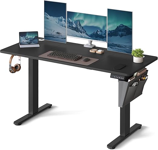 Obdĺžnikový písací stôl Songmics LSD016W02 140 x 60 x 120 cm Čierny X