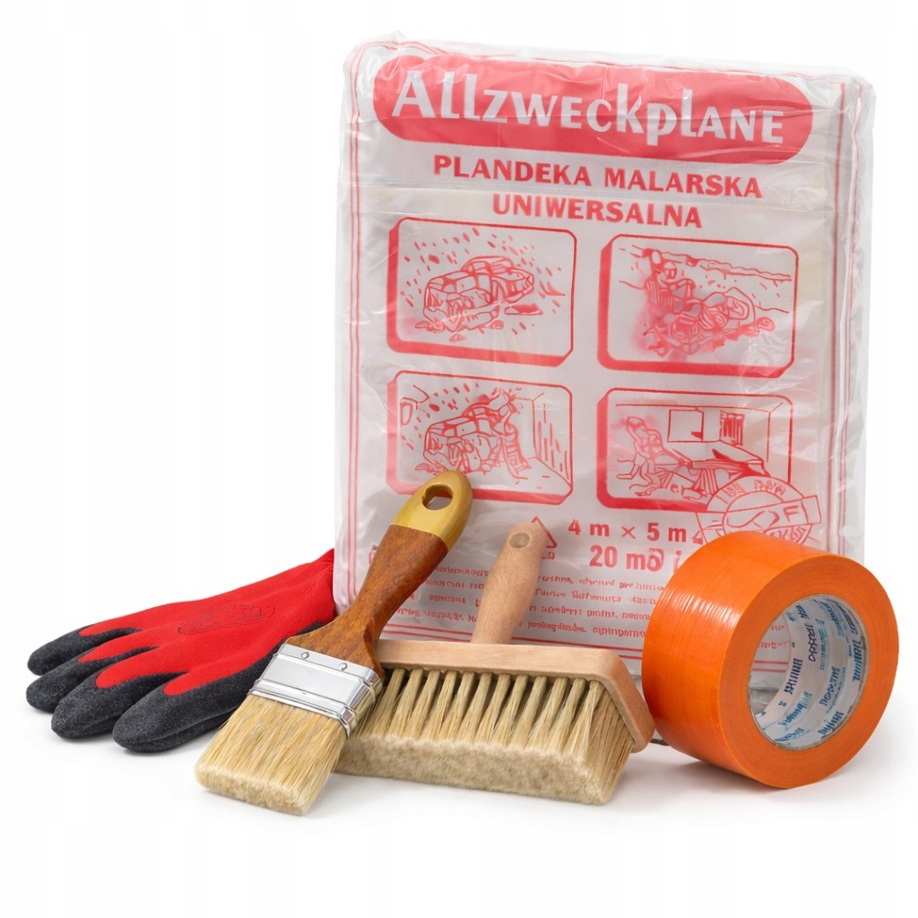 Sada Nářadí Nezbytná Pro Opravu Pásky Štětec Lavička Fólie Rukavice