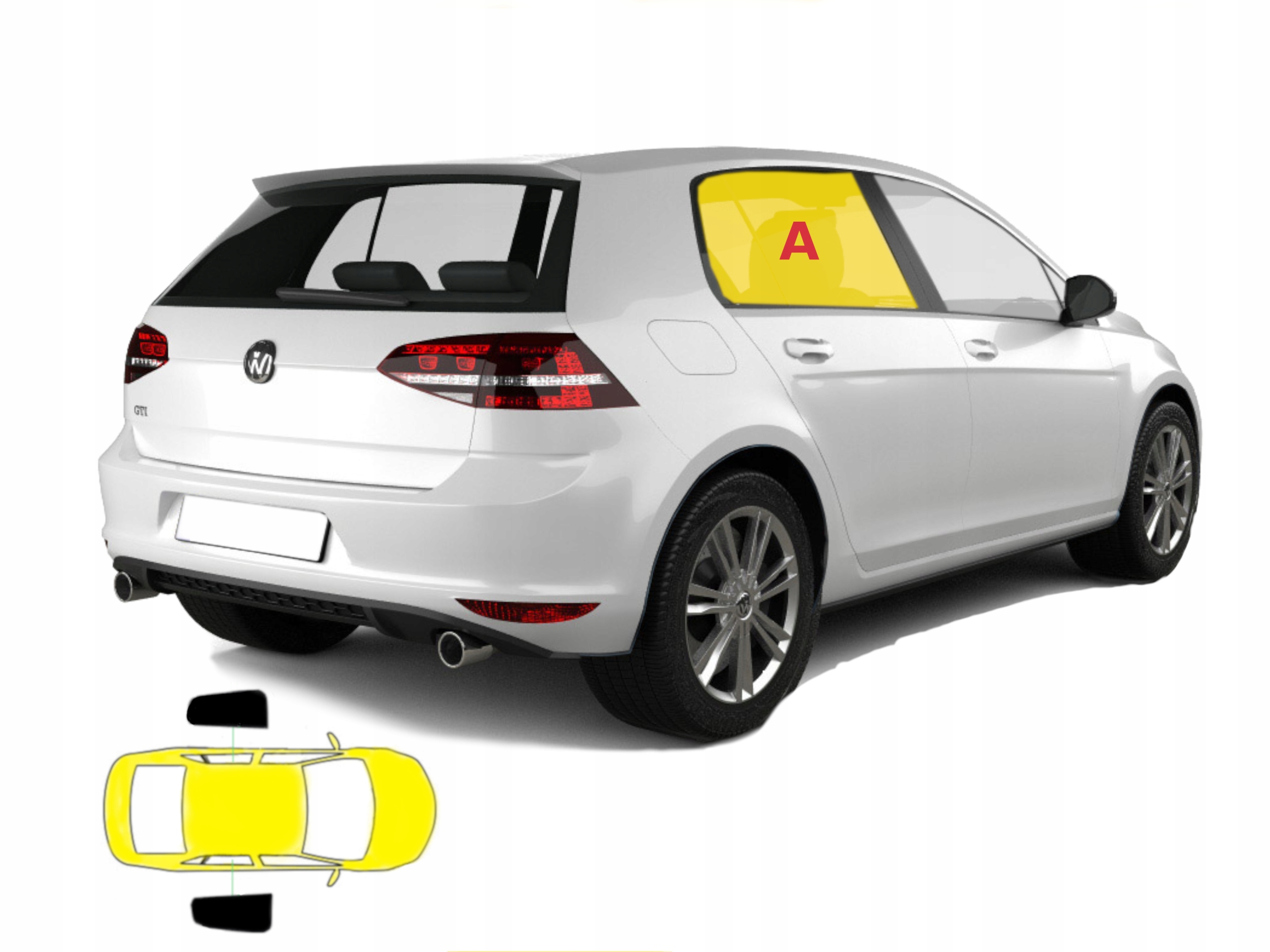 Sluneční clony Golf 7 VII 5d