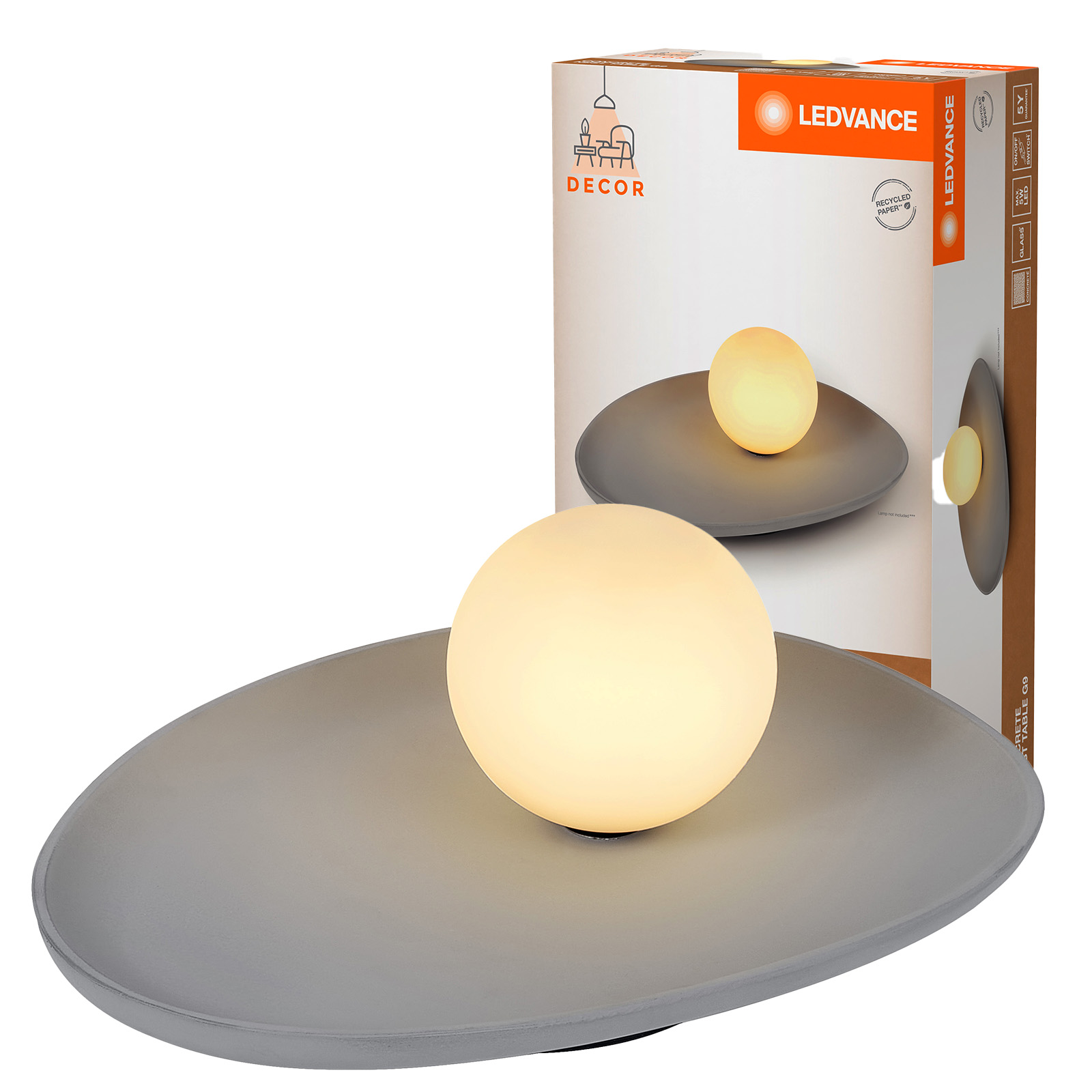 Stolová lampa Stolová dekoratívna lampa G9 šedá Usb-c Decor