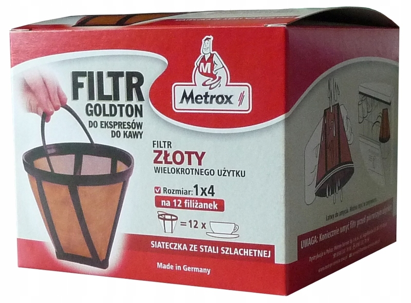 

Filtr do kawy Goldton wielokrotnego użytku 1x4