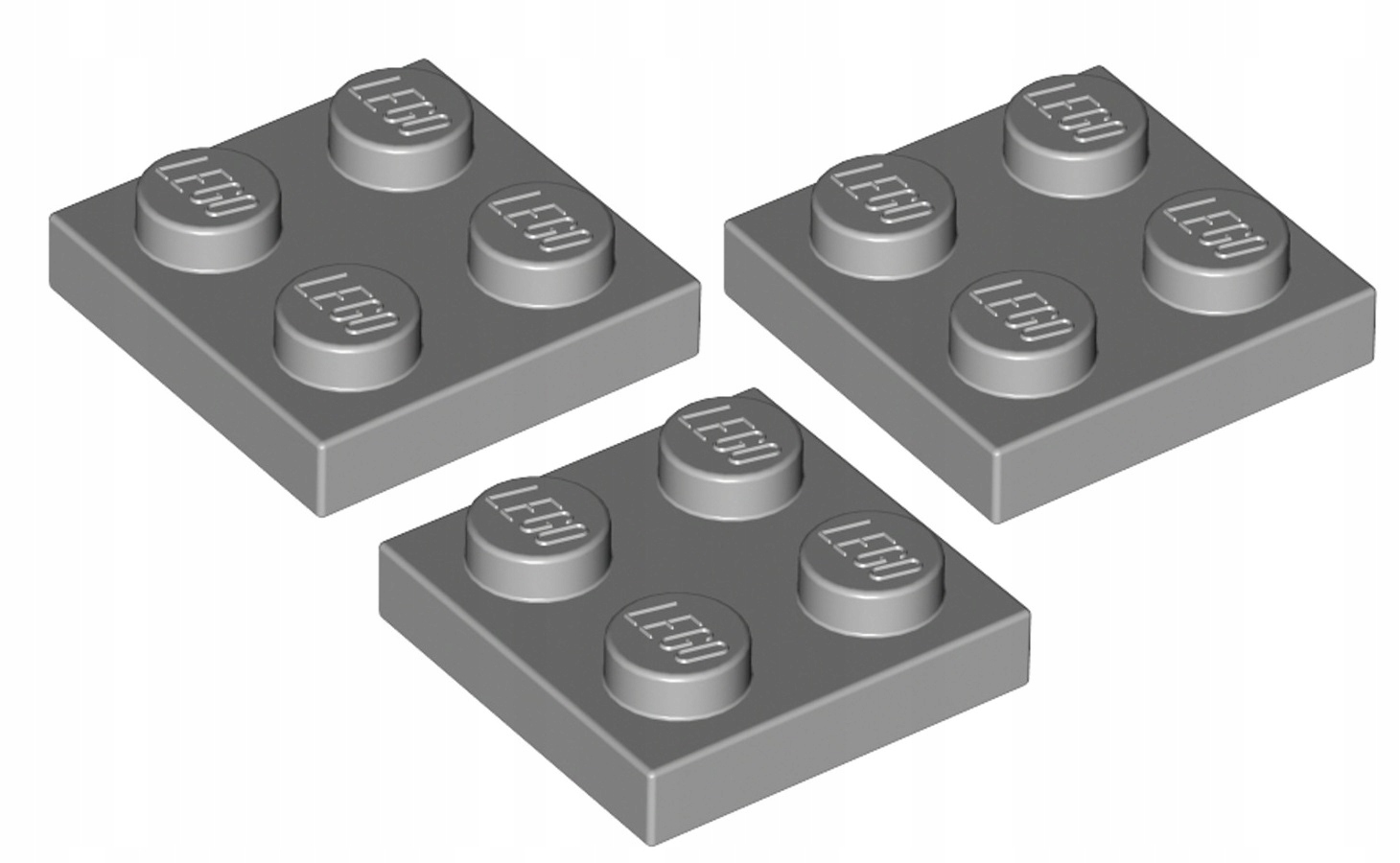 

Lego Płytka 2x2 Jasno Szara (3022/4211397) 3szt