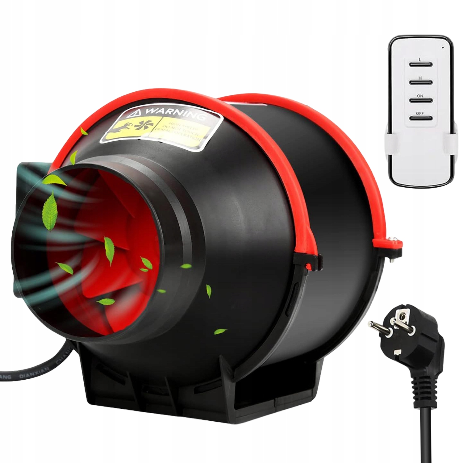 100 MM Odsávací Kanálový Ventilátor 310 M³/h Spalovací Booster Dálkové Ovládání